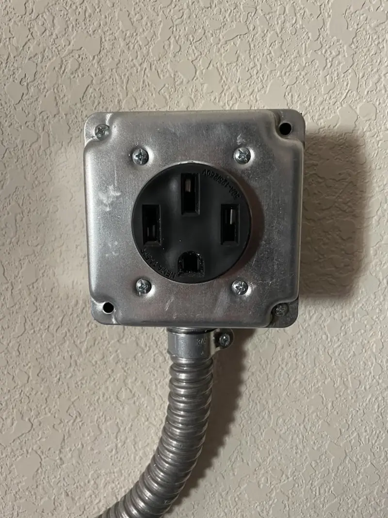 NEMA 14-50 outlet installed for Electrical Panel Upgrade in Elk Grove